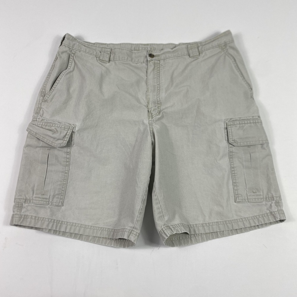 L.L.Bean Shorts Mens 40 Khaki Cargo Pockets Casual Twill Outdoor Hiking Utility